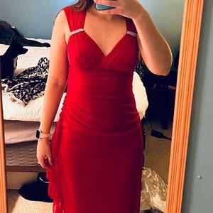 Blondie Nites Long Red Prom Dress